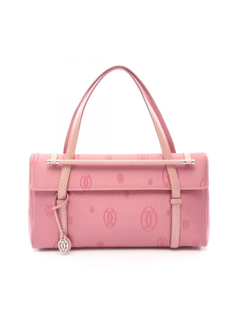 Cartier Handbag Happy Birthday Pink Nylon Leather